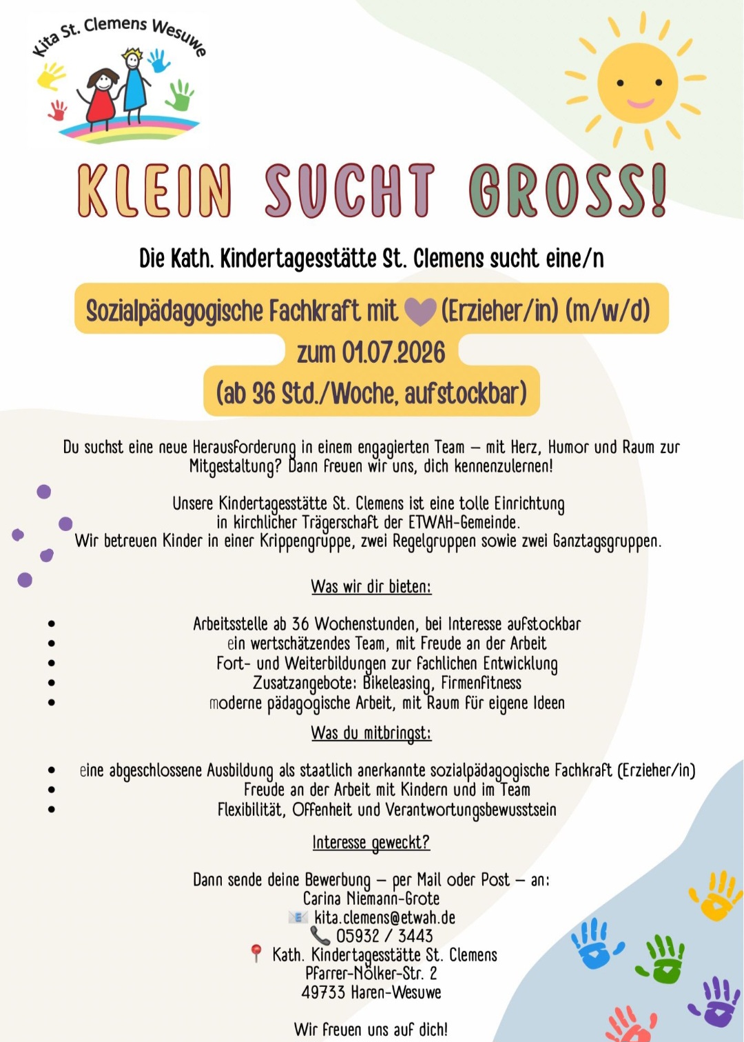 Kita Wesuwe sucht...