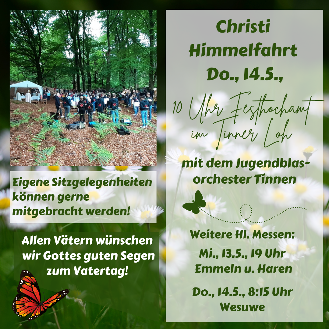 Christi Himmelfahrt hl. Messe im Tinner Loh